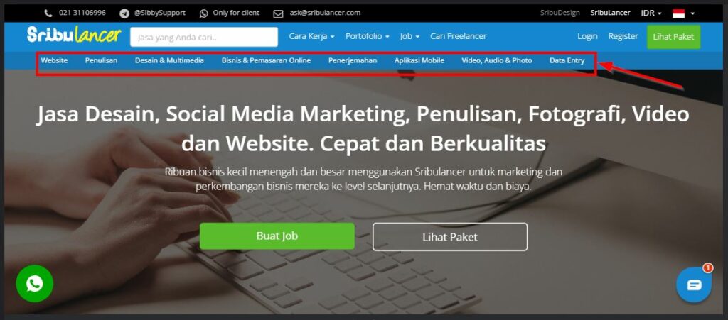 Berbagai Kategori Freelance Di Sribulancer