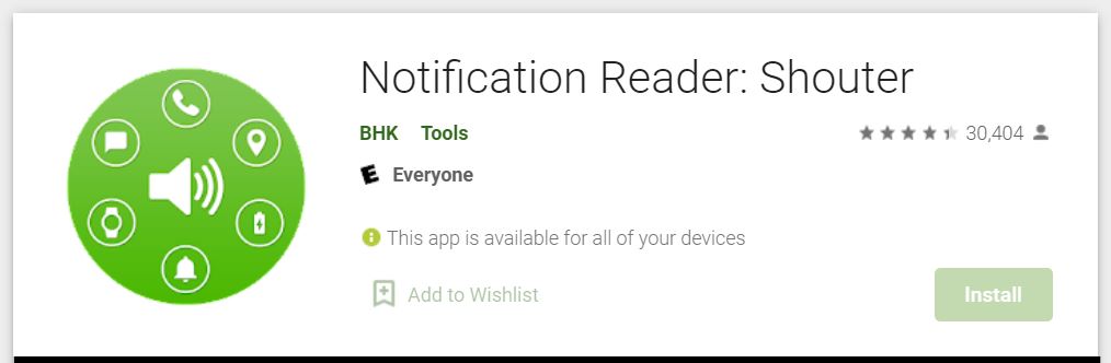 Aplikasi Shouter Notification Reader