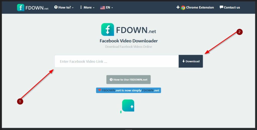 Masukkan Link Video Facebook Di Fb Down Net