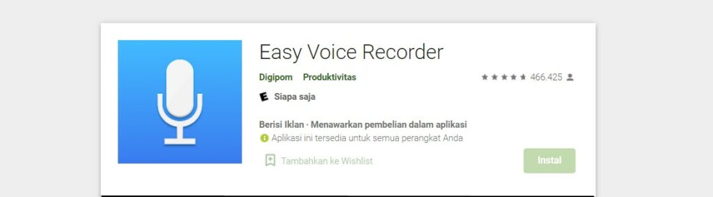 Rekam Nada Dering Dengan Aplikasi Dari Play Store