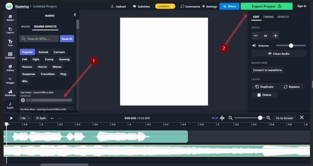 Cara Buat Sound Of Text Dengan Background Musik