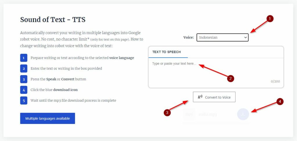 Aplikasi Sound Text Wa Dari Voiceoftext